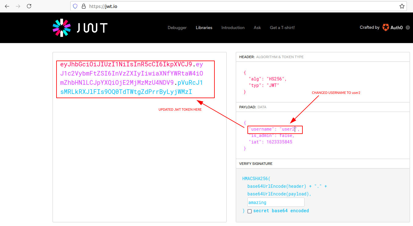 Encode JWT user2