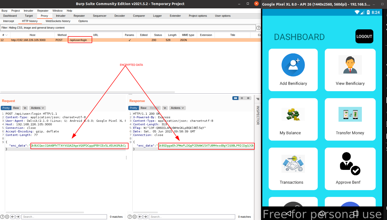 Intercept Burpsuite